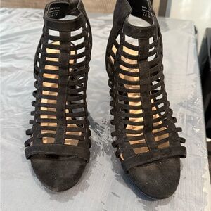Call It Spring Black Strappy Heels